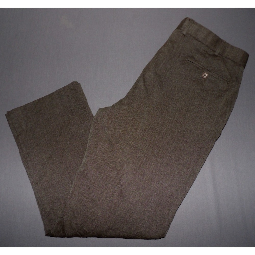 Brooks Brothers 100% Wool Brown Vitale Barberis Canonico Pants Men's 37 X 30
